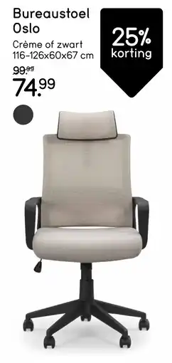 Leen Bakker Bureaustoel Oslo aanbieding