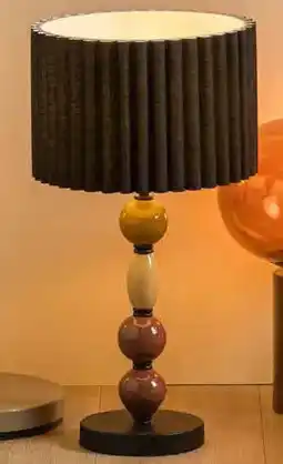 Leen Bakker Bijv. vloerlamp Ella Metaal/glas, taupe aanbieding