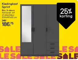 Leen Bakker Kledingkast Sprint aanbieding