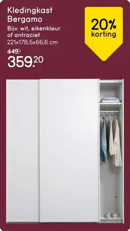 Leen Bakker Kledingkast Bergamo aanbieding