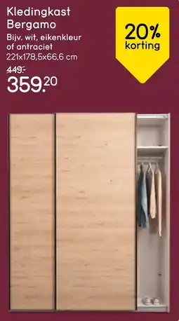 Leen Bakker Kledingkast Bergamo aanbieding