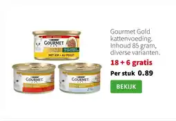 Intratuin Gourmet Gold kattenvoeding. Inhoud 85 gram, diverse varianten. aanbieding