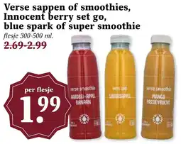 CoopCompact Verse sappen of smoothies, Innocent berry set go, blue spark of super smoothie aanbieding