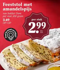 Coop Feeststol met amandelspijs aanbieding