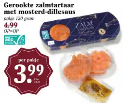 Coop Gerookte zalmtartaar met mosterd-dillesaus aanbieding