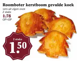 Coop Roomboter kerstboom gevulde koek aanbieding