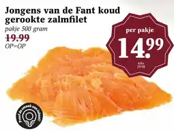 Coop Jongens van de Fant koud gerookte zalmfilet aanbieding