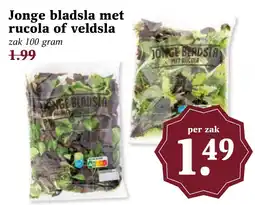 Coop Jonge bladsla met rucola of veldsla aanbieding