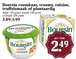 CoopCompact Boursin roomkaas, creamy, cuisine, truffelsmaak of plantaardig aanbieding