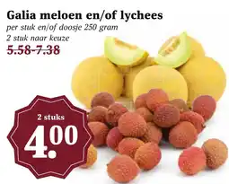 CoopCompact Galia meloen en/of lychees aanbieding