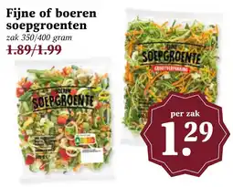 Coop Fijne of boeren soepgroenten aanbieding