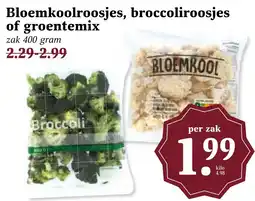 Coop Bloemkoolroosjes, broccoliroosjes of groentemix aanbieding