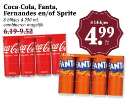 CoopCompact Coca-Cola, Fanta, Fernandes en/of Sprite aanbieding