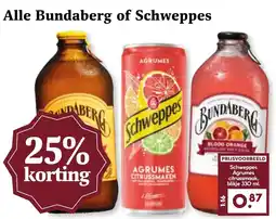CoopCompact Alle Bundaberg of Schweppes aanbieding