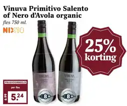 Coop Vinuva Primitivo Salento of Nero d'Avola organic aanbieding