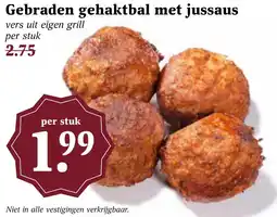 Coop Gebraden gehaktbal met jussaus aanbieding