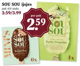 Coop SOU SOU ijsjes aanbieding