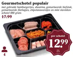 Coop Gourmetschotel populair aanbieding