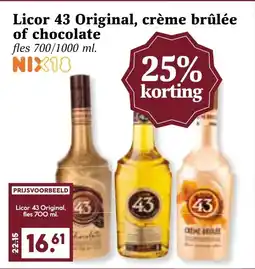 Coop Licor 43 Original, crème brûlée of chocolate aanbieding