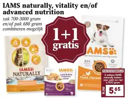 Coop IAMS naturally, vitality en/of advanced nutrition aanbieding