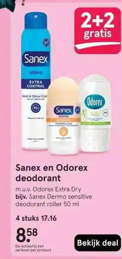 Etos Sanex en Odorex deodorant aanbieding