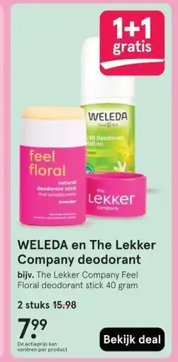 Etos WELEDA en The Lekker Company deodorant aanbieding
