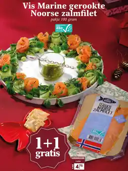 Coop Vis Marine gerookte Noorse zalmfilet aanbieding