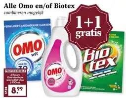 Coop Alle Omo en/of Biotex aanbieding