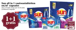 Coop Sun all in 1 vaatwastabletten en/of -capsules aanbieding