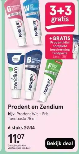 Etos Prodent en Zendium aanbieding