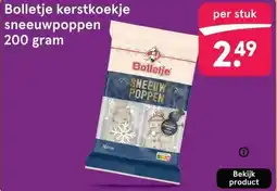 Etos Bolletje kerstkoekje sneeuwpoppen 200 gram aanbieding