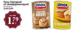 Boon`s Markt Unox kipragout of champignonragout aanbieding
