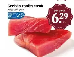 Boon`s Markt Geelvin tonijn steak aanbieding