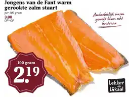 Boon`s Markt Jongens van de Fant warm gerookte zalm staart aanbieding