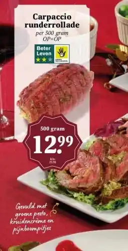 Boon`s Markt Carpaccio runderrollade aanbieding