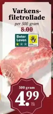 Boon`s Markt Varkens- filetrollade aanbieding