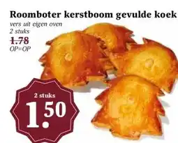 Boon`s Markt Roomboter kerstboom gevulde koek aanbieding