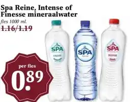 Boon`s Markt Spa Reine, Intense of Finesse mineraalwater aanbieding