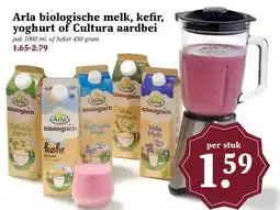 Boon`s Markt Arla biologische melk, kefir, yoghurt of Cultura aardbei aanbieding