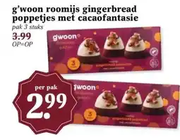 Boon`s Markt g'woon roomijs gingerbread poppetjes met cacaofantasie aanbieding