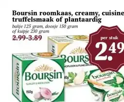 Boon`s Markt Boursin roomkaas, creamy, cuisine, truffelsmaak of plantaardig aanbieding