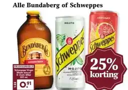 Boon`s Markt Alle Bundaberg of Schweppes aanbieding