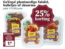 Boon`s Markt GoVega! plantaardige falafel, balletjes of shoarma aanbieding