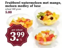 Boon`s Markt Fruitbowl watermeloen met mango, meloen medley of luxe aanbieding