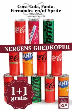 Boon`s Markt Coca-Cola, Fanta, Fernandes en/of Sprite aanbieding
