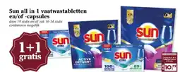 Boon`s Markt Sun all in 1 vaatwastabletten en/of -capsules aanbieding