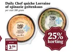 Boon`s Markt Daily Chef quiche Lorraine of spinazie geitenkaas aanbieding