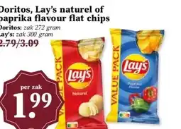 Boon`s Markt Doritos, Lay's naturel of paprika flavour flat chips aanbieding