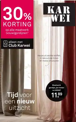 Karwei Maatwerk gordijn, per meter aanbieding