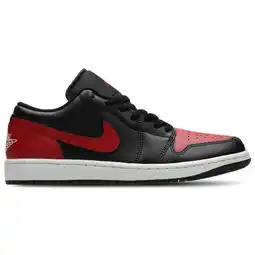 Foot Locker Jordan 1 Low Sneakers Heren - Zwart - Maat 44 - Leer aanbieding